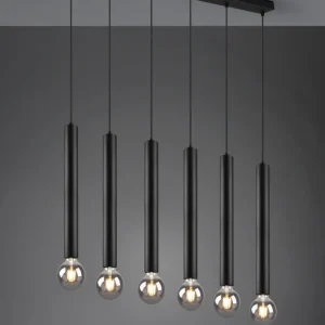 Trio Clermont Pendant Ceiling Lamp Metal Mat Black 313400632