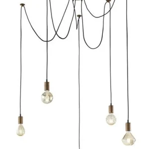 Trio Cord Antique Copper Metal Pendant Lamp 310100562