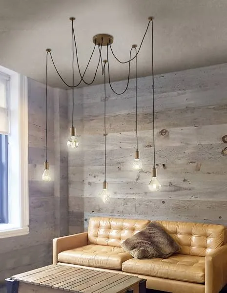 Trio Cord Antique Copper Metal Pendant Lamp 310100562