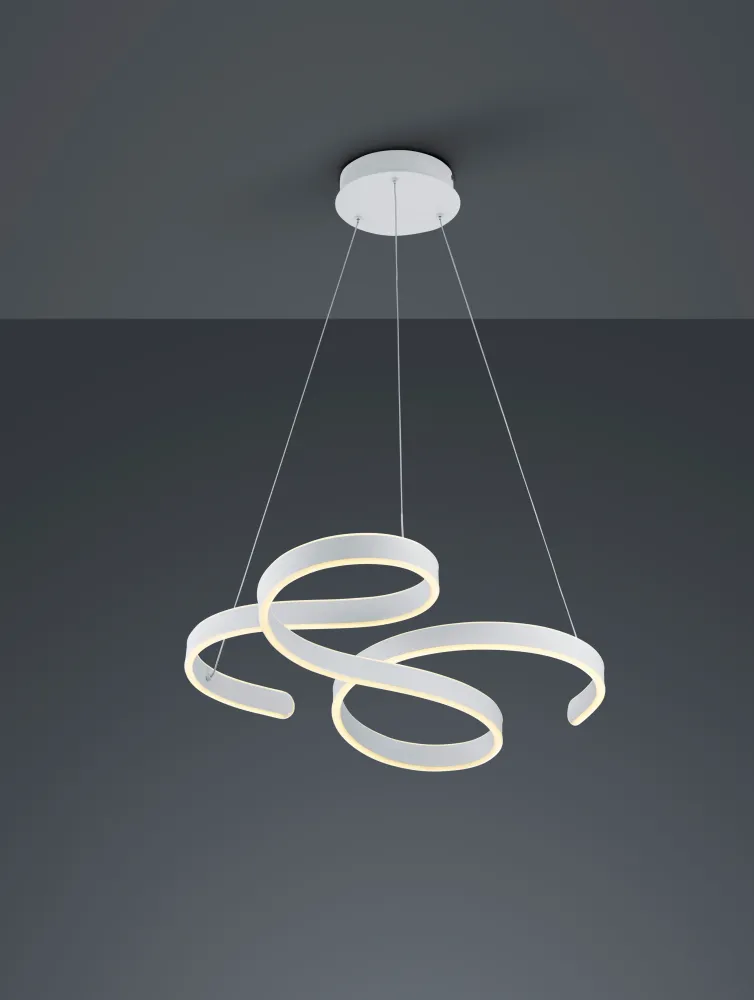 Trio Francis White Mat Metal LED Pendant Lamp 371310131