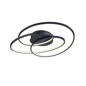 Trio Gale LED metal ceiling light mat black 673916032