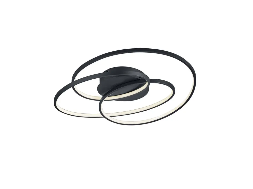Trio Gale LED metal ceiling light mat black 673916032