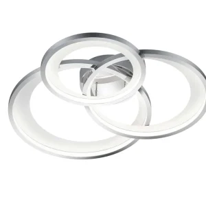 Trio Granada LED chrome metal ceiling light 673810306