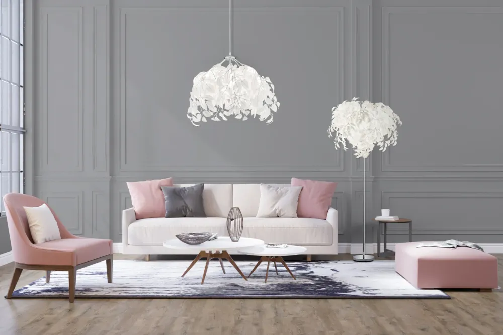 Trio Leavy Floor Lamp white R40463001