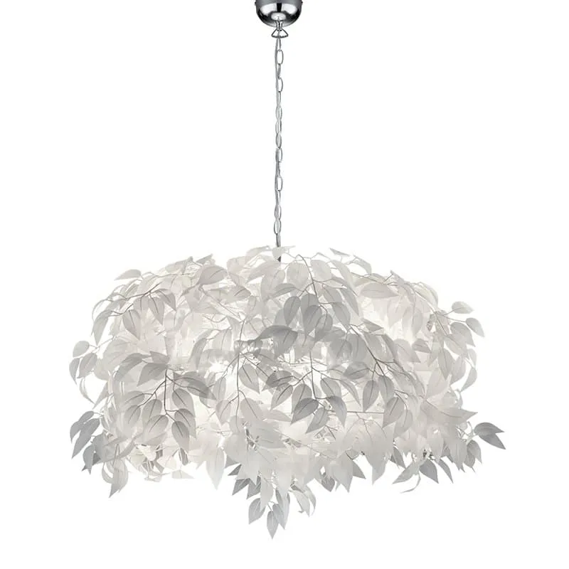 Trio Leavy pendant lamp white R10464001