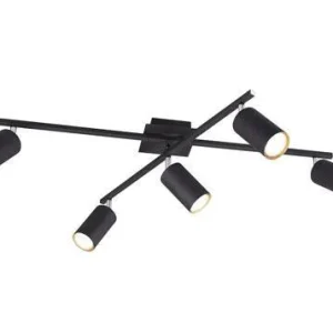 Trio Marley metal ceiling lamp black mat 612400532