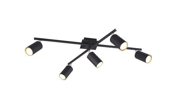 Trio Marley metal ceiling lamp black mat 612400532