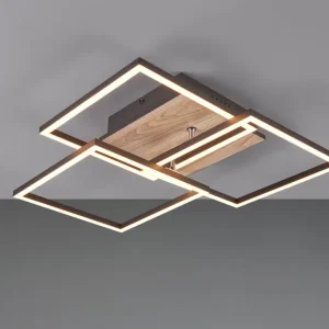 Trio Mobile LED ceiling lamp MDF imitation wood R62883135