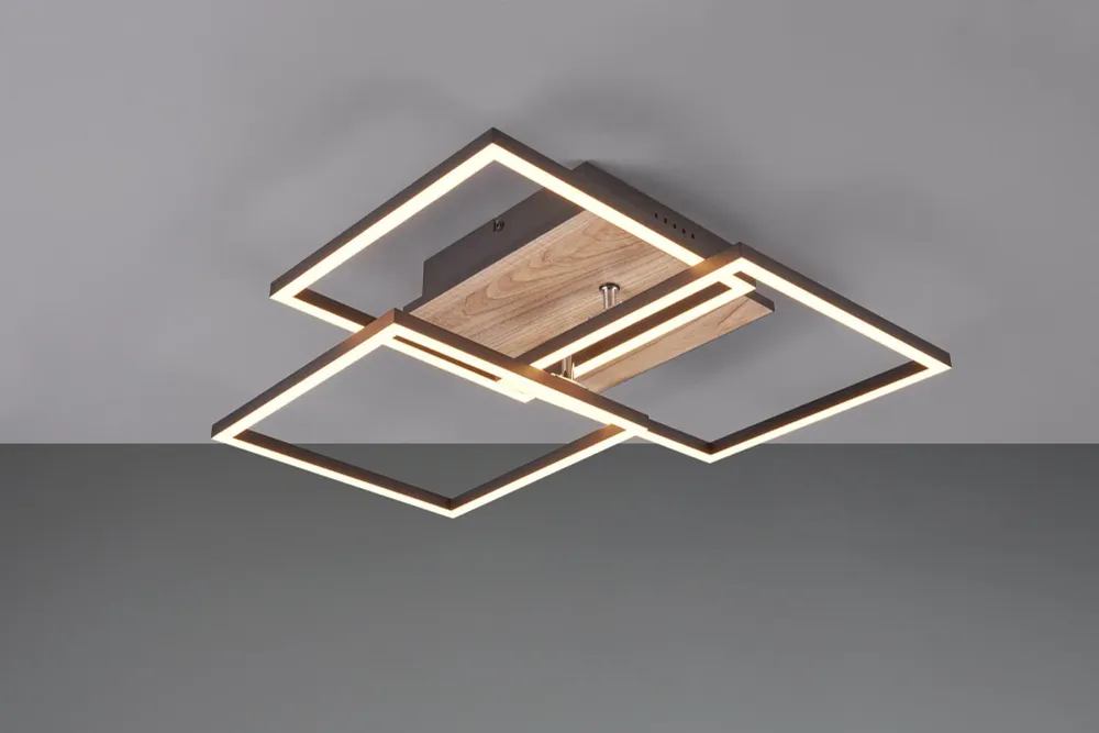 Trio Mobile LED ceiling lamp MDF imitation wood R62883135