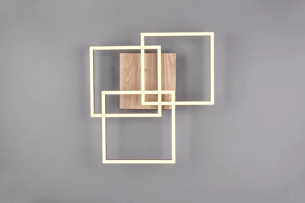 Trio Mobile LED ceiling lamp MDF imitation wood R62883135