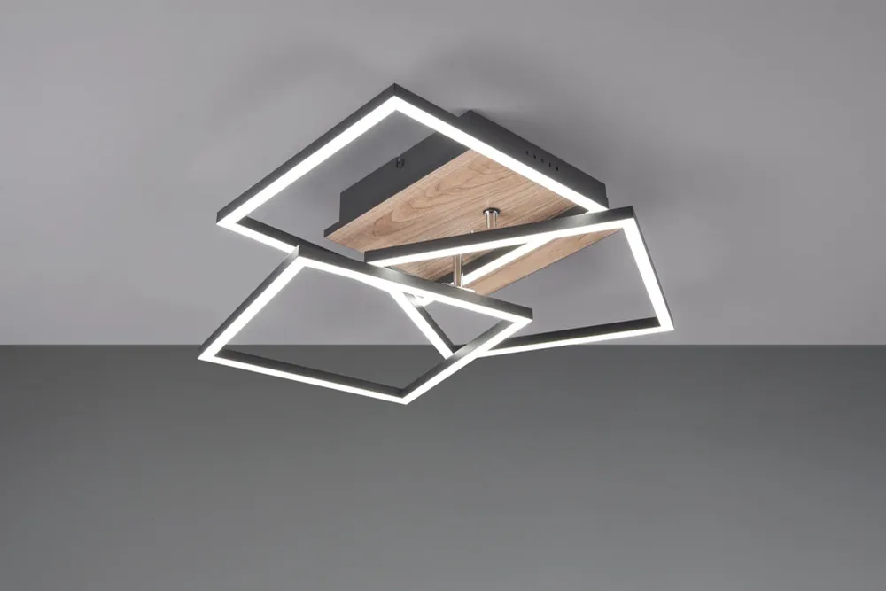 Trio Mobile LED ceiling lamp MDF imitation wood R62883135