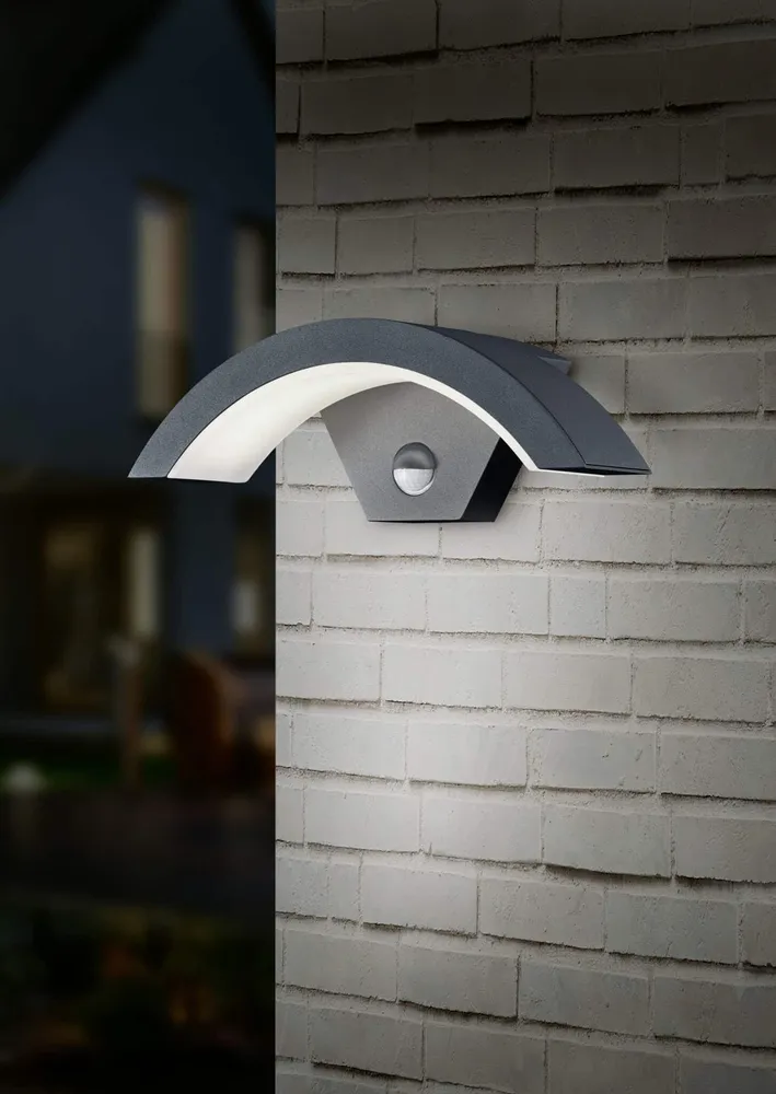 Trio Ohio Anthracite Aluminum LED Outdoor Wall Light 220969142