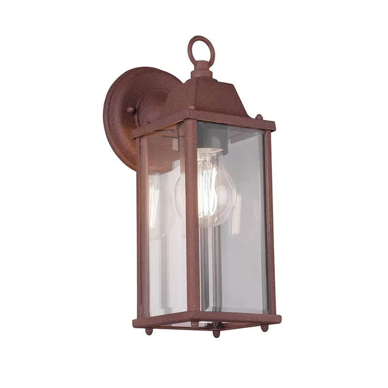 Trio Olona Rust Aluminum Exterior Wall Light 201960124
