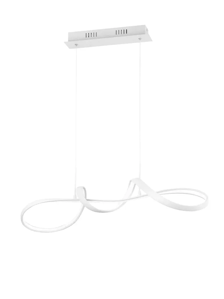 Trio Perugia White Mat Metal LED Pendant Lamp R37091131