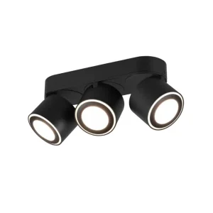 Trio Taurus LED metal ceiling lamp black mat 652910332