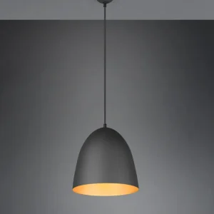 Trio Tilda Pendant Ceiling Lamp Black Gold Metal R30661080