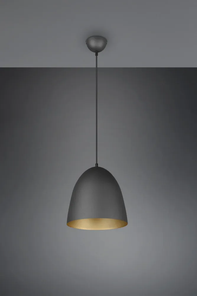 Trio Tilda Pendant Ceiling Lamp Black Gold Metal R30661080