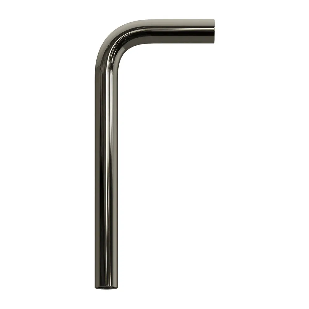 Tube courbe d’extension 14 cm en métal - Noir perle
