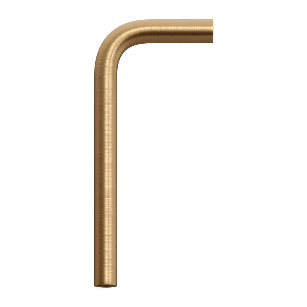 Tube d’extension courbé 14 cm en métal - Bronze satiné