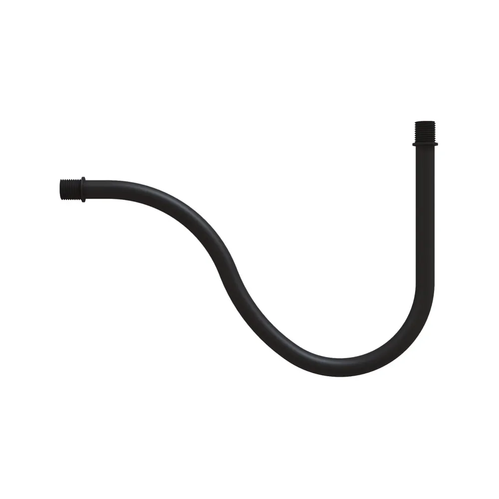 Tube d’extension courbé en S pour lampe, 16,5 cm en métal – Noir