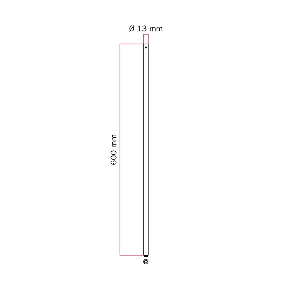 Tube d’extension en métal pour lampadaires MAG-Y - Bronze satiné