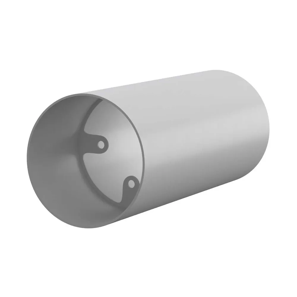 Tub-E12, tuyau spot avec douille double collet E12 - Blanc Mat
