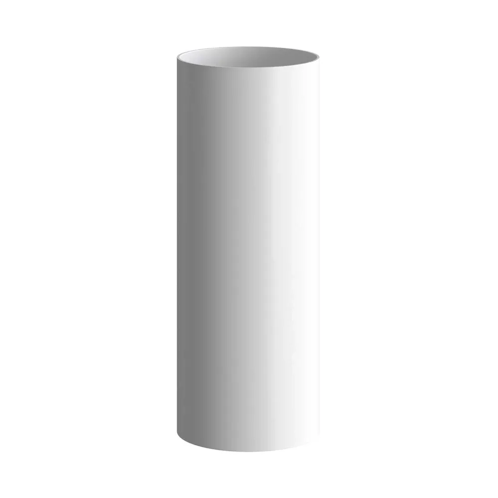 Tub-E12, tuyau spot avec douille double collet E12 - Blanc Mat