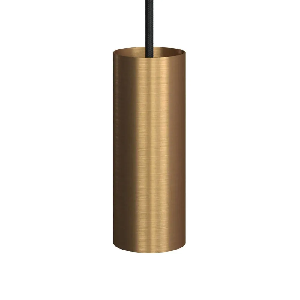 Tub-E14, tube en métal pour spot avec douille double bague E14 - Bronze satiné