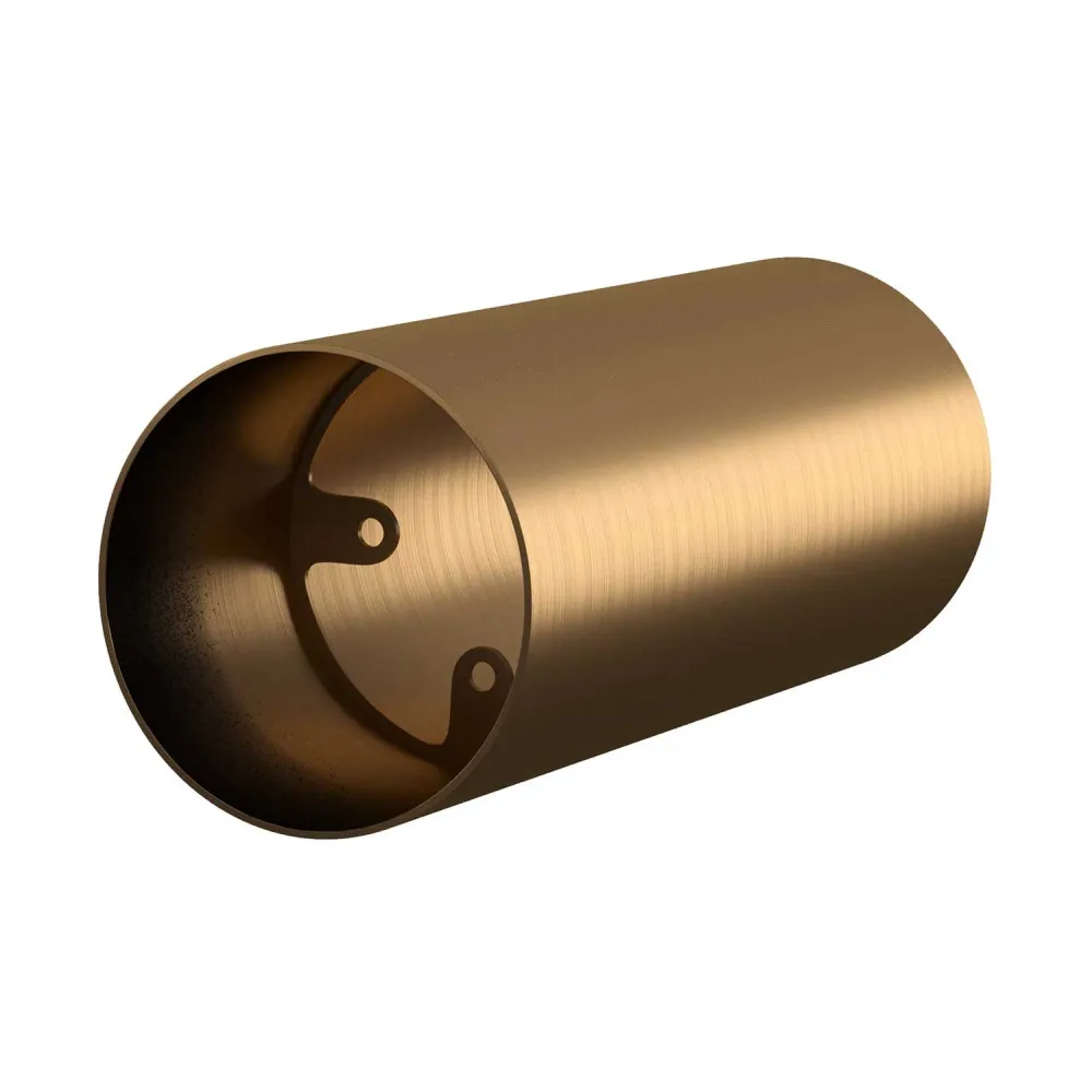 Tub-E14, tube en métal pour spot avec douille double bague E14 - Bronze satiné