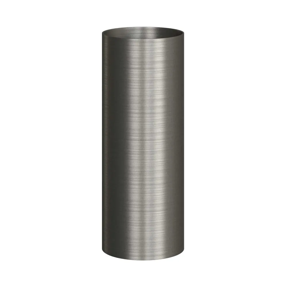 Tub-E14, tube en métal pour spot avec douille double bague E14 - Titane satiné