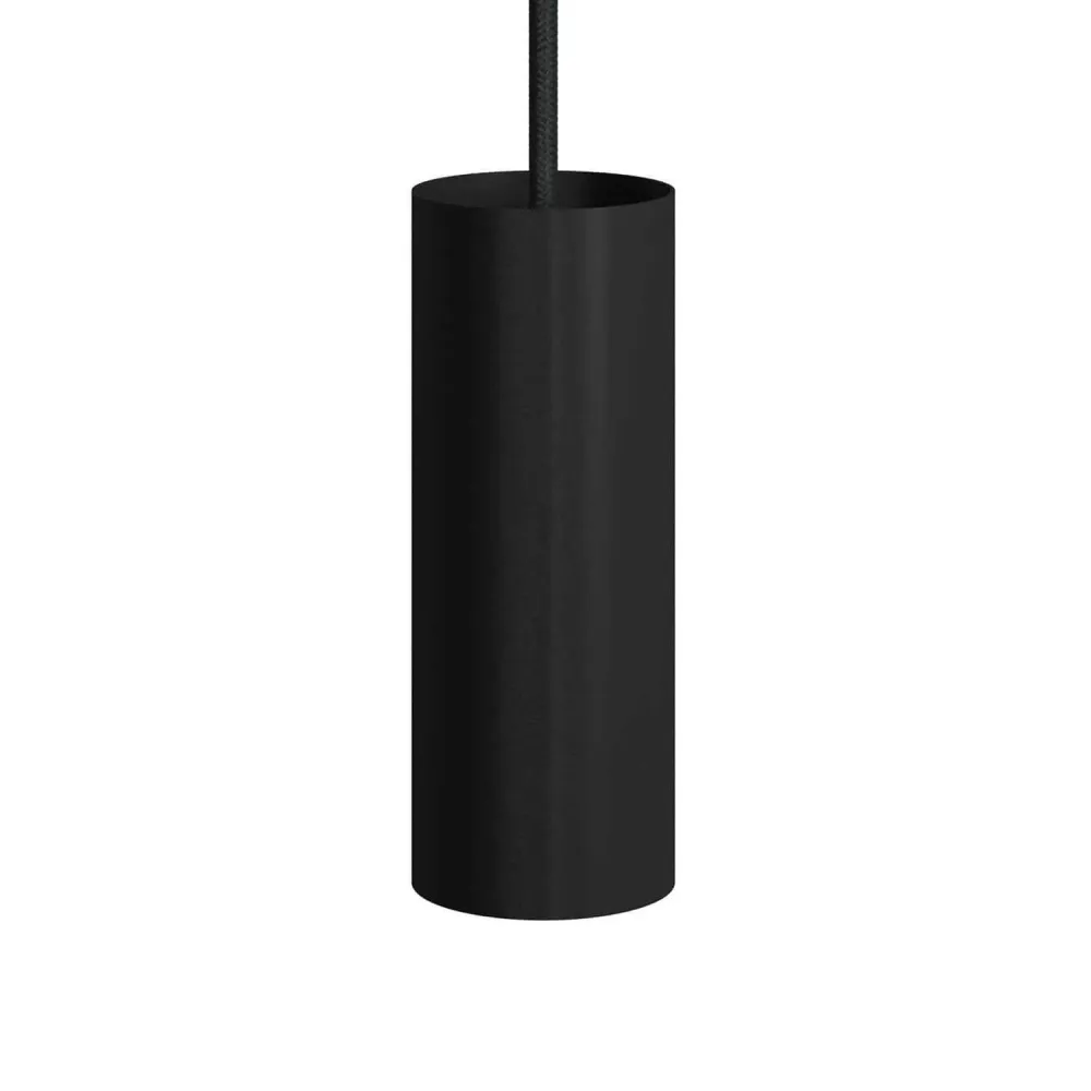 Tub-E14, tube en métal pour spot avec douille double bague E14 - Noir