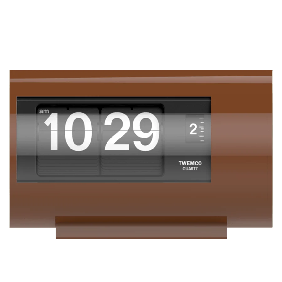 HORLOGE BASCULANTE DE TABLE TWEMCO AP-28 MARRON
