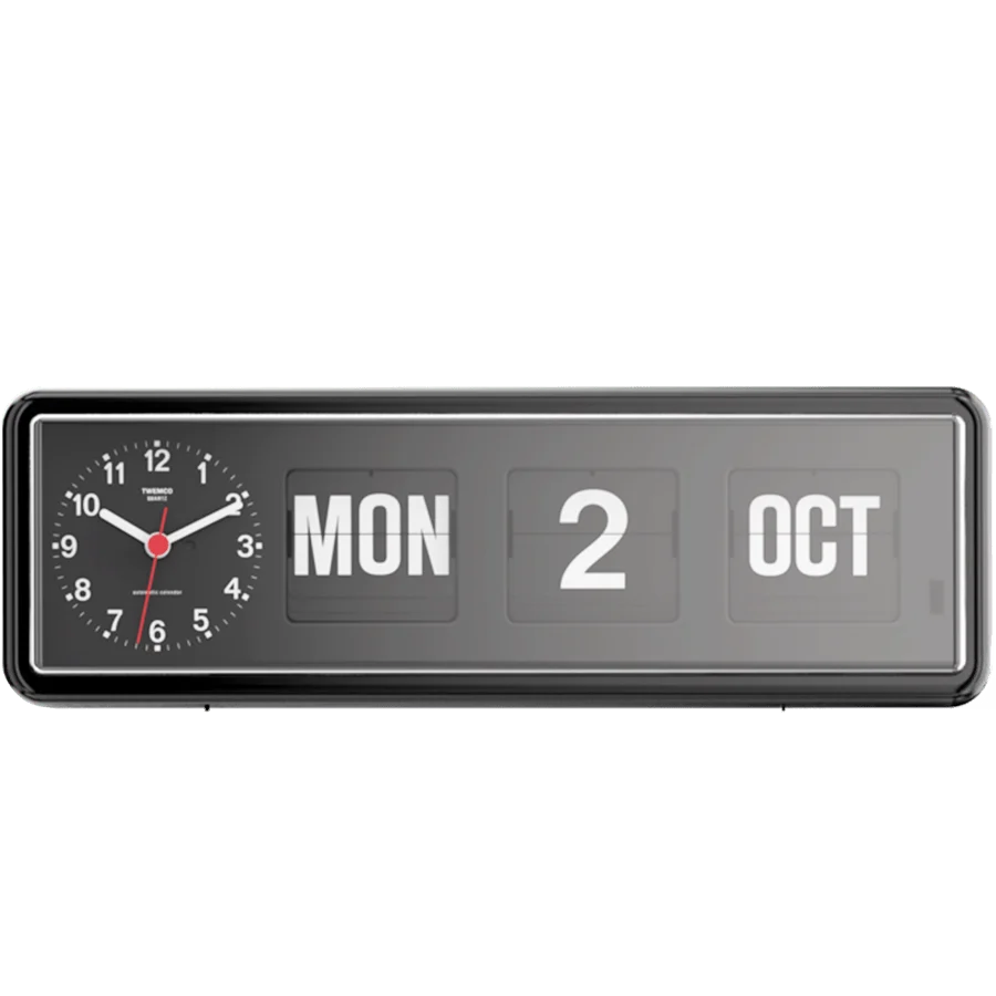 TWEMCO CALENDRIER FLIP HORLOGE BQ-38 NOIR