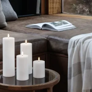 Bougie LED Pillier Blanche - Uyunï