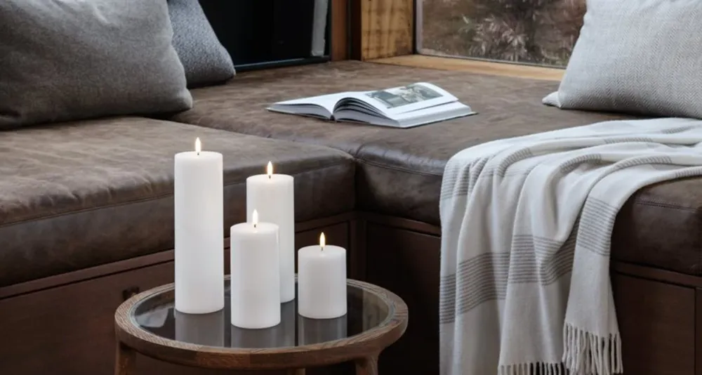 Bougie LED Pillier Blanche - Uyunï