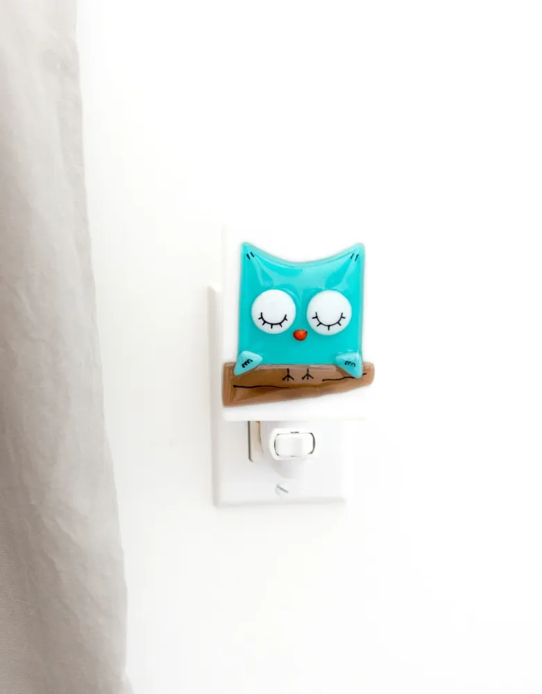 Veilleuse - Petit hibou - Turquoise - Veille sur toi Veille sur toi ⚜