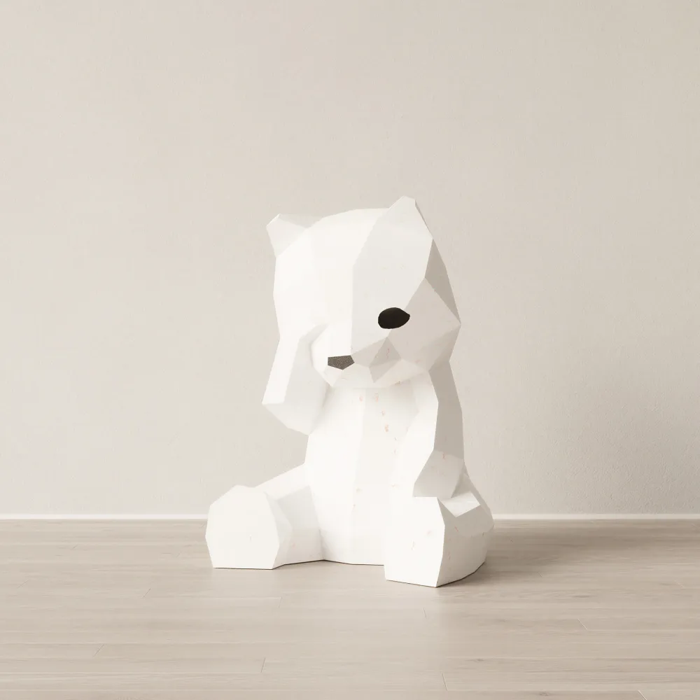 Veilleuse ourson en papier