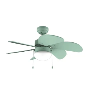 Ventilateur plafond 50W avec éclairage 6 pales fonction hiver été Cecotec