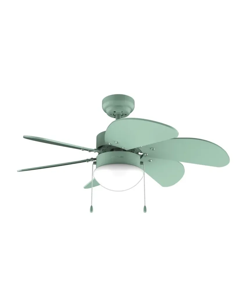 Ventilateur plafond 50W avec éclairage 6 pales fonction hiver été Cecotec