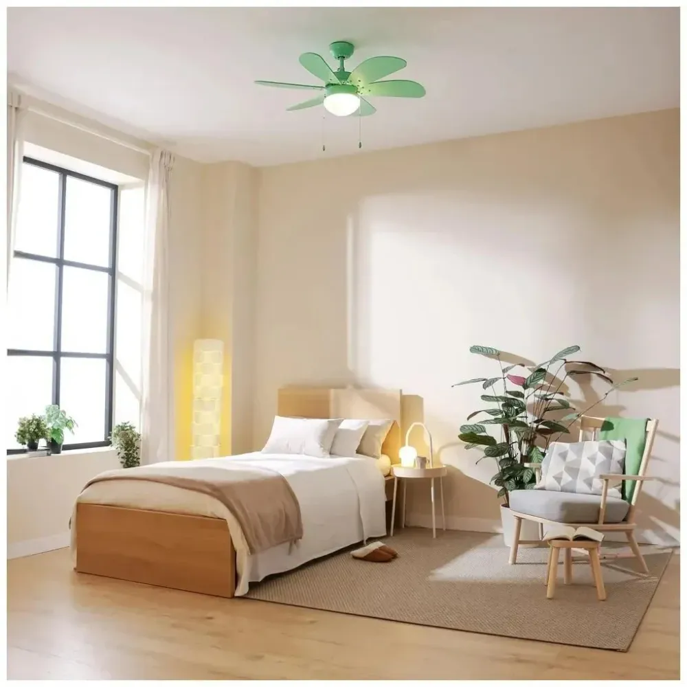 Ventilateur plafond 50W avec éclairage 6 pales fonction hiver été Cecotec