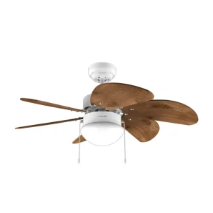 Ventilateur de plafond 50W avec éclairage 6 pales interchangeables fonction hiver été Cecotec