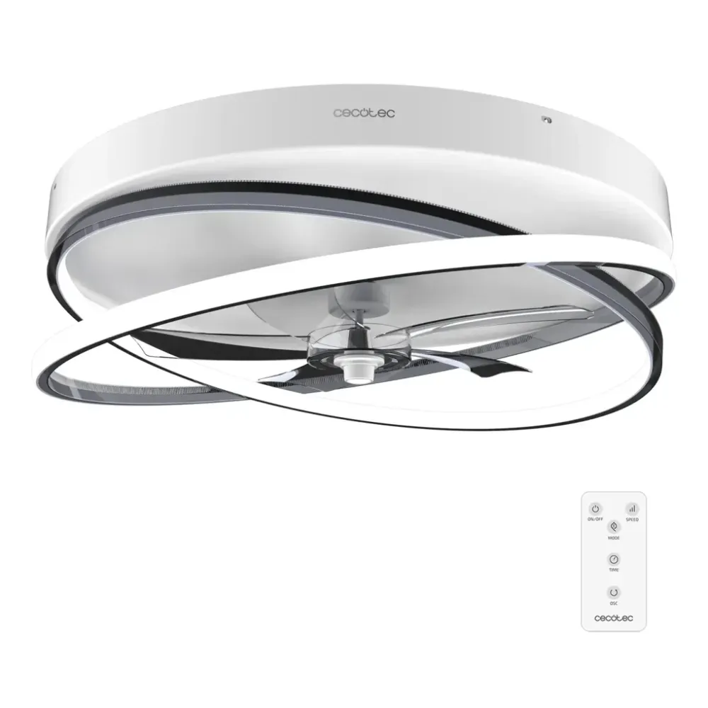 Ventilateur de plafond avec lumière LED moteur DC Cecotec confort toute l annee