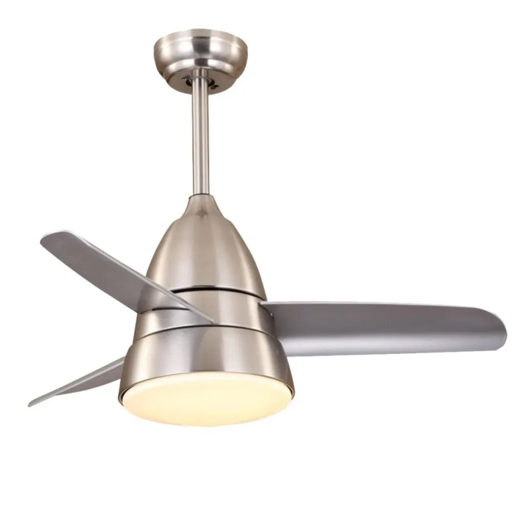 Ventilateur de plafond avec télécommande 3 pales en ABS et lumière 60 w Ø 76 cm