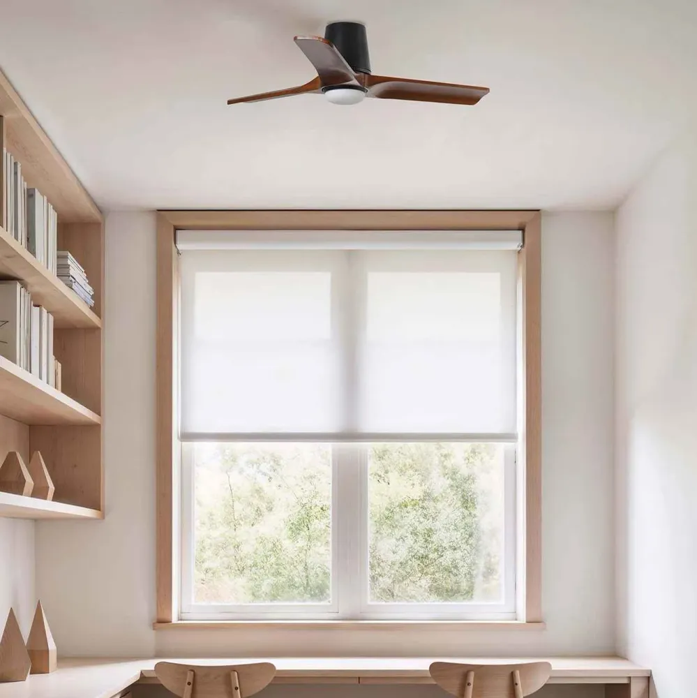 Ventilateur de plafond HEYWOOD TUB S noir avec luminaire
