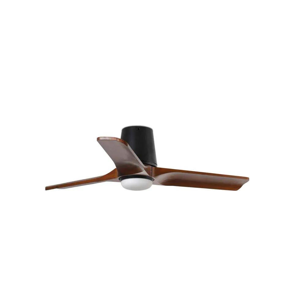 Ventilateur de plafond HEYWOOD TUB S noir avec luminaire