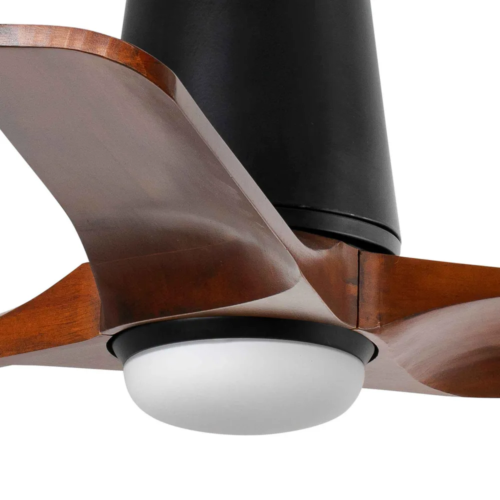 Ventilateur de plafond HEYWOOD TUB S noir avec luminaire