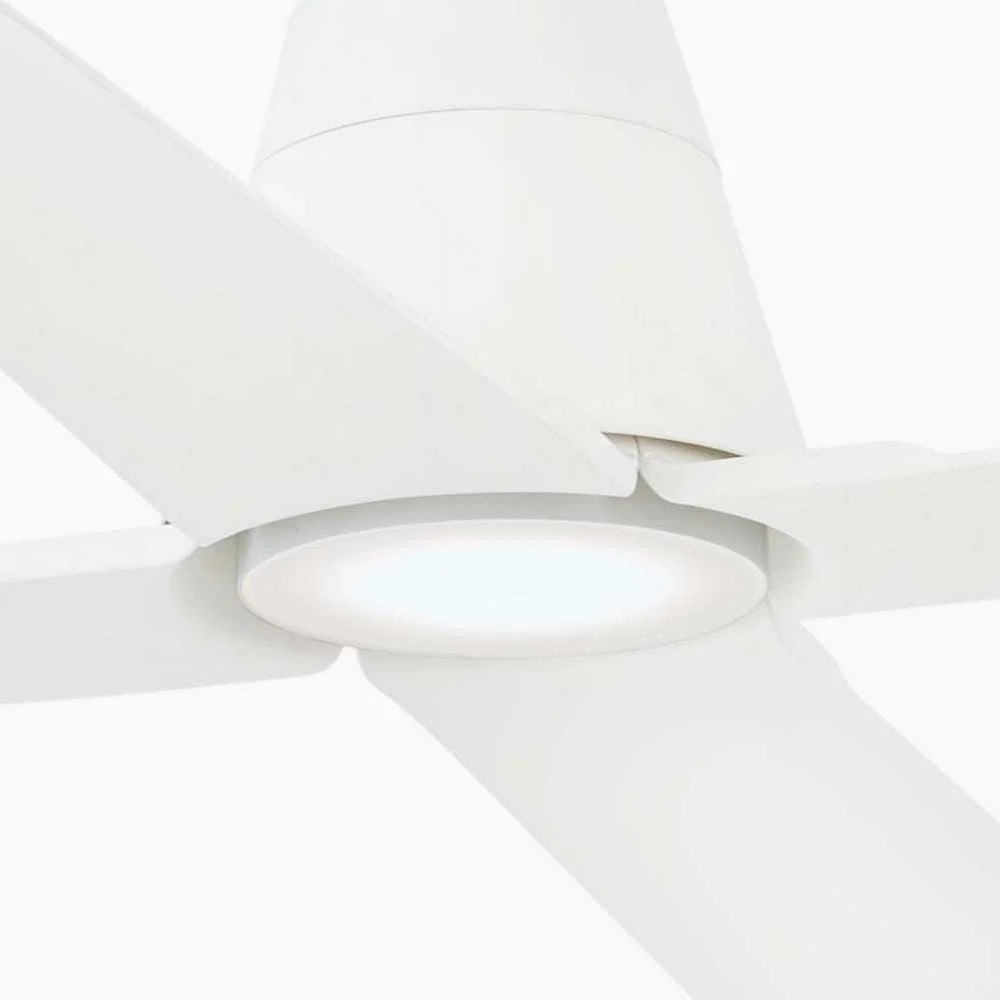Ventilateur de plafond intérieur/extérieur TYPHOON blanc avec luminaire