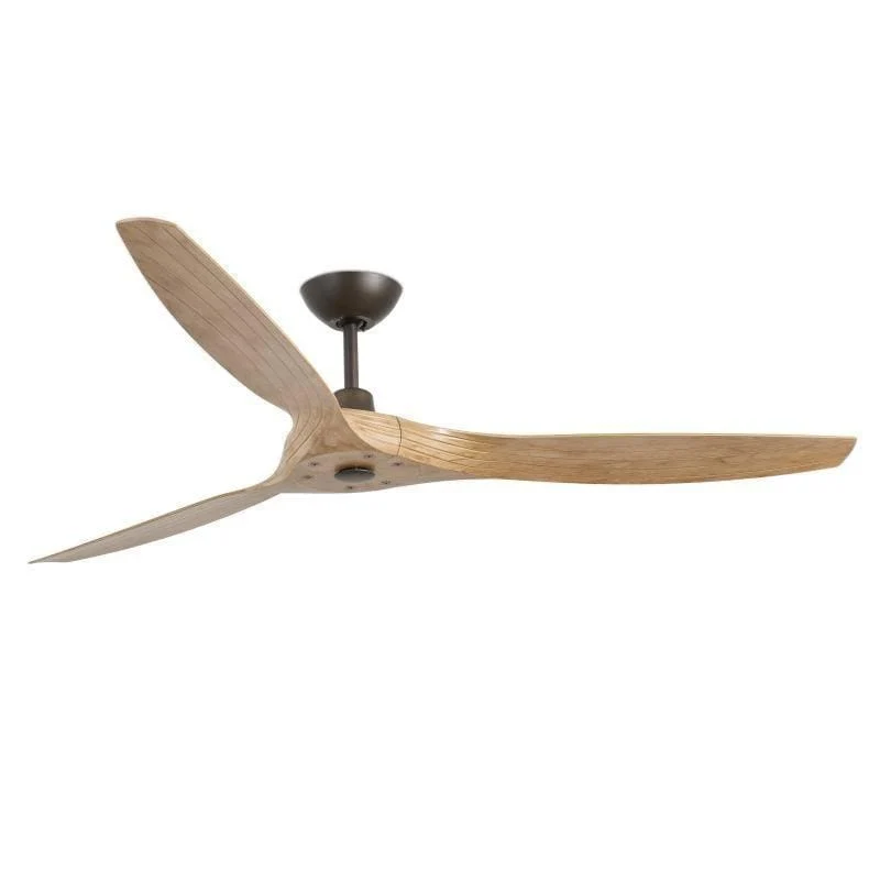 Ventilateur de plafond MOREA marron pales finition pin