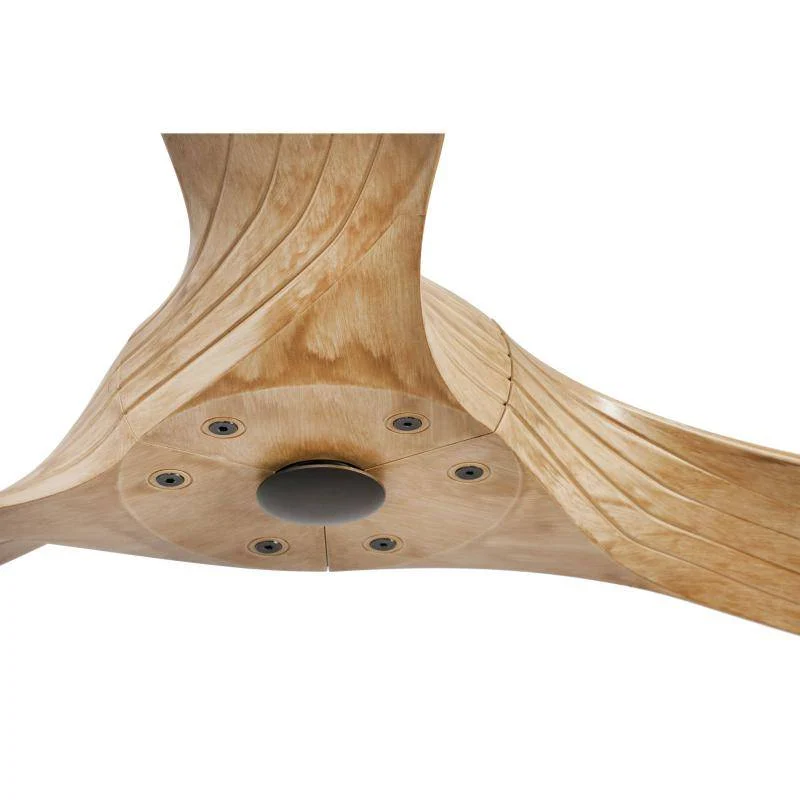 Ventilateur de plafond MOREA marron pales finition pin