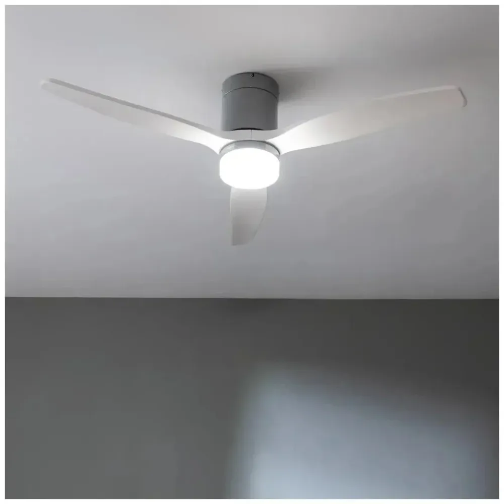 Ventilateur de plafond 52 pouces éclairage LED Wi Fi 6 vitesses fonction hiver été Cecotec